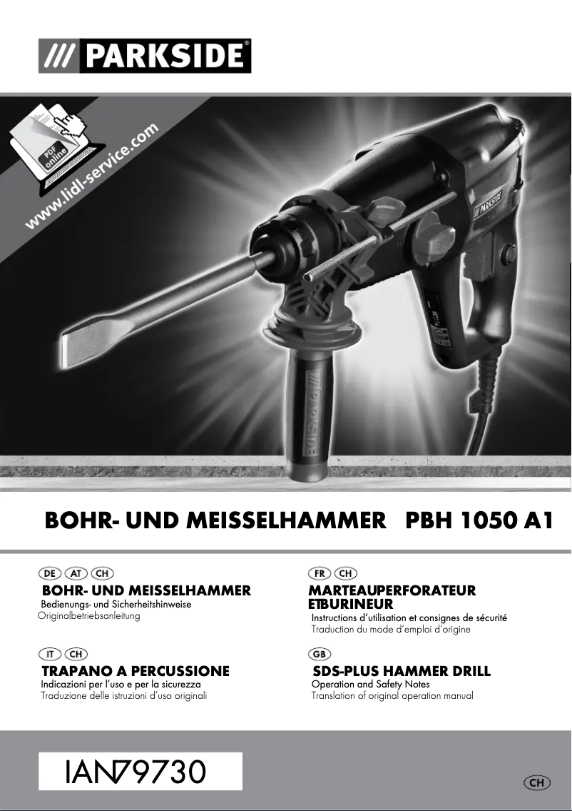 Imagen de la primera página del manual del dispositivo PBH 1050 A1