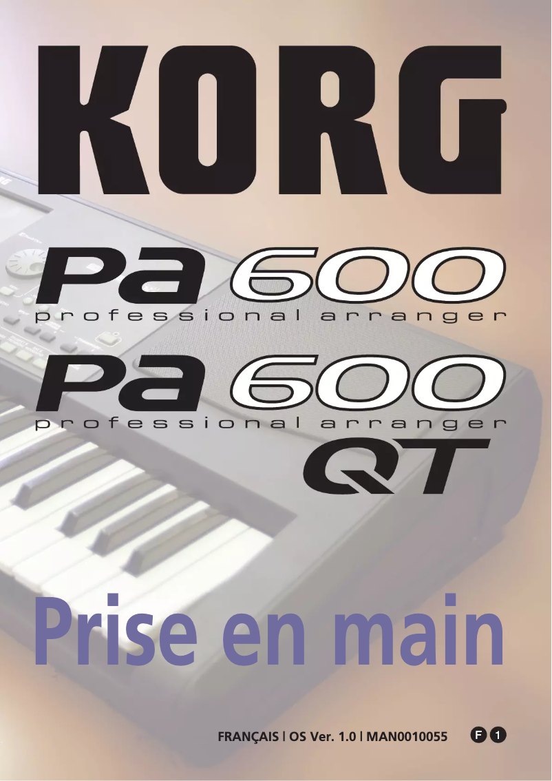 Page 1 de la notice Manuel utilisateur Korg Pa600