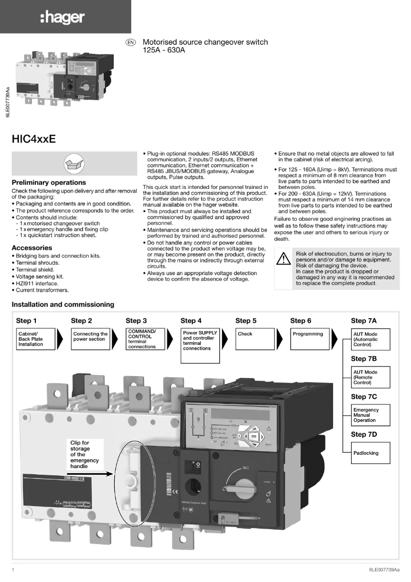 Image de la première page du manuel de l'appareil HIC420E