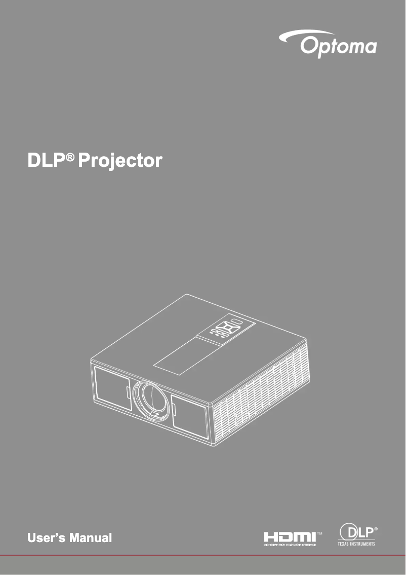 Page n°1 - Manuel utilisateur Optoma ZU500TST