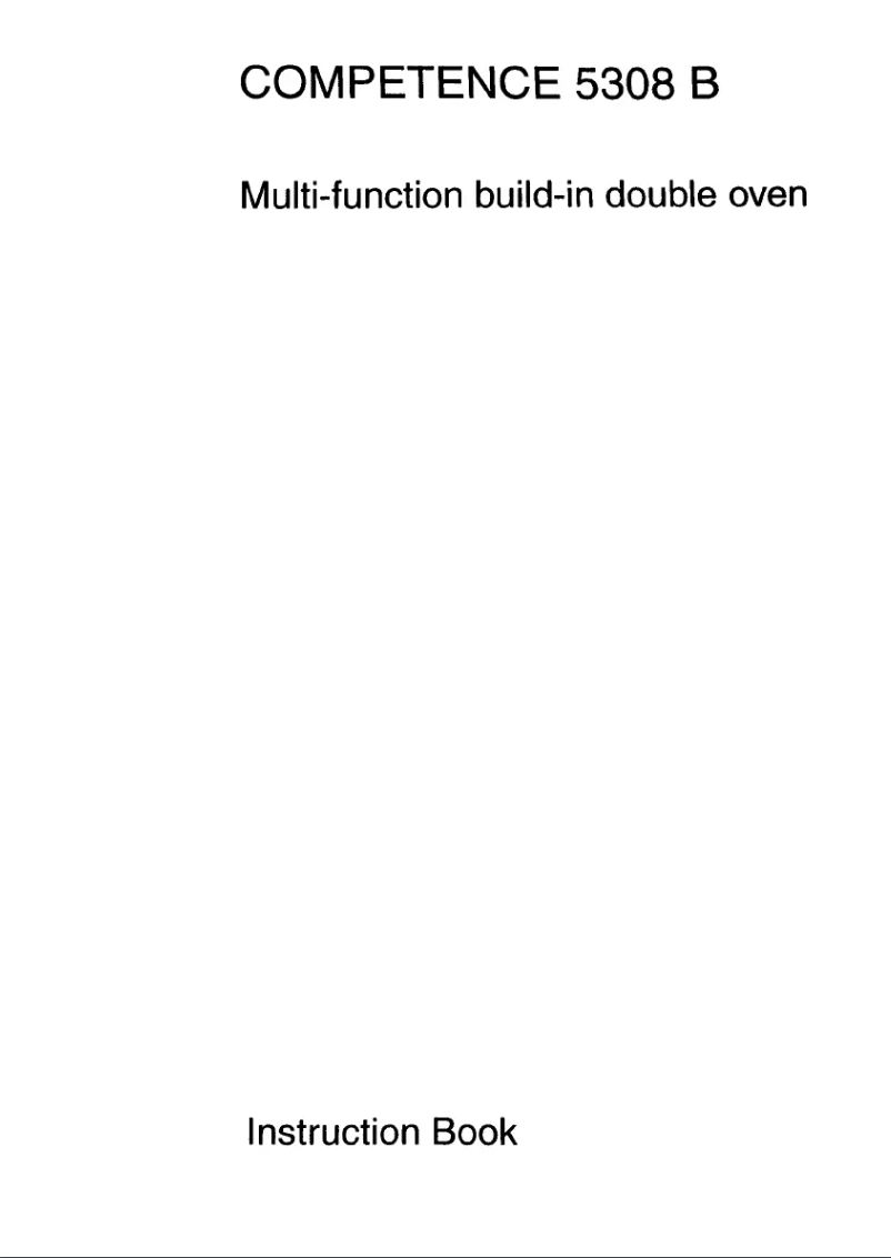 Page n°1 - Manuel utilisateur AEG Competence 5308 B D