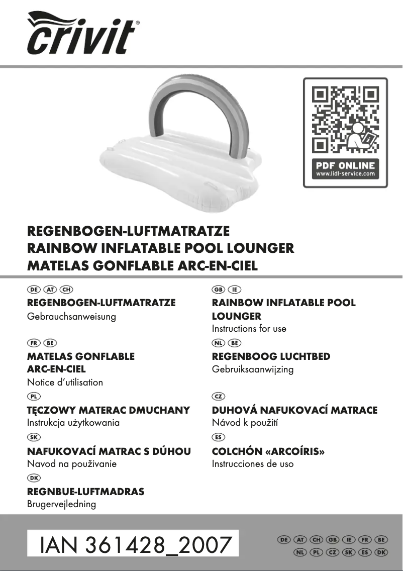 Page n°1 - Manuel utilisateur Crivit IAN 361428