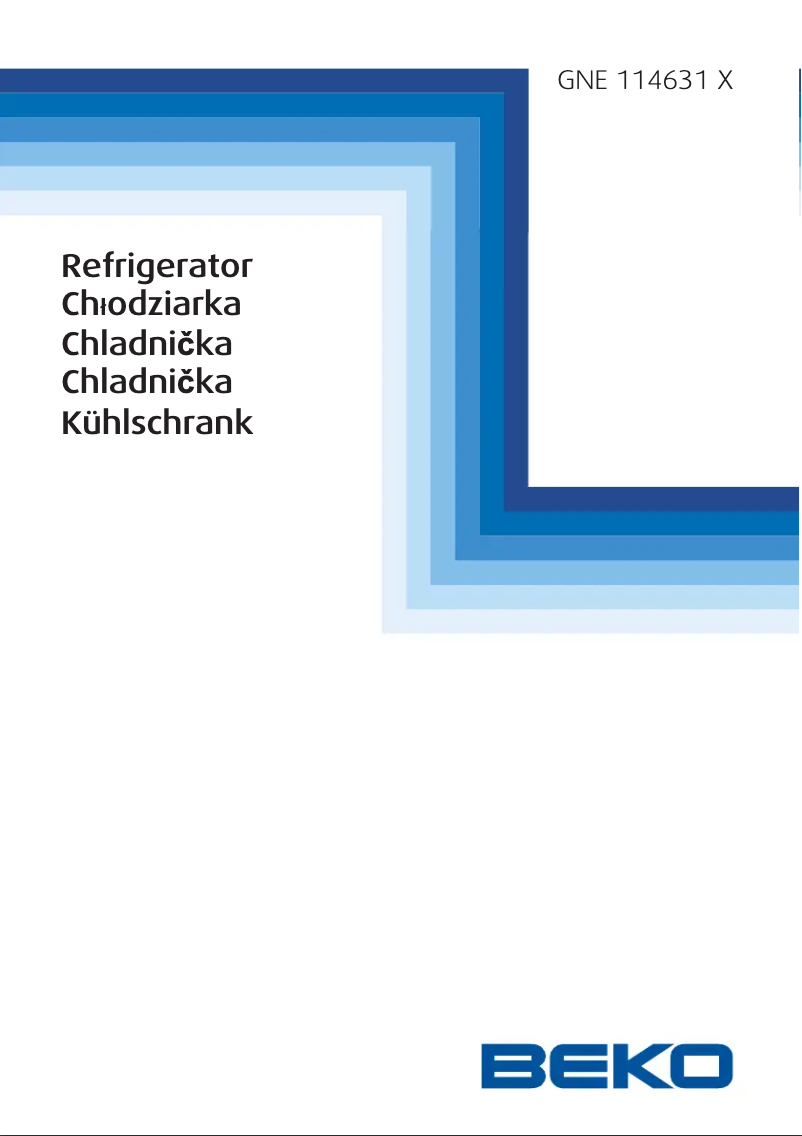Page n°1 - Manuel utilisateur Beko GNE 114631 X