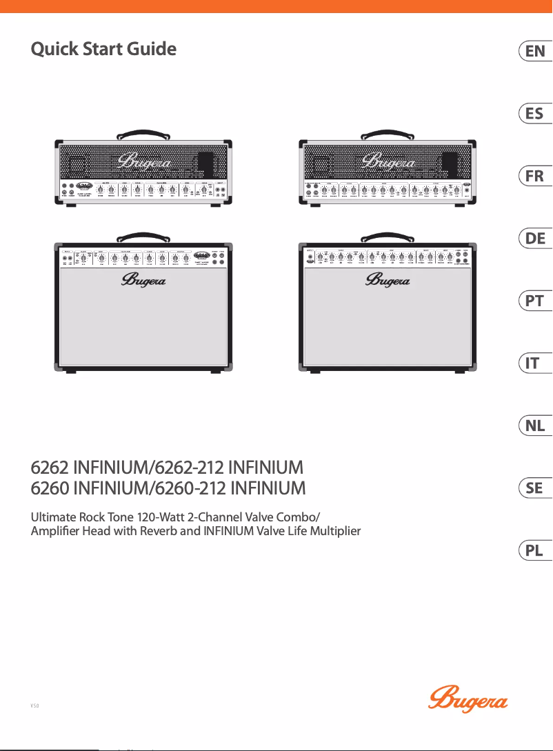 Page 1 de la notice Manuel utilisateur Bugera 6260-212 Infinium