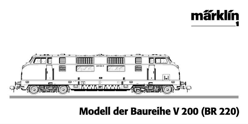 Page 1 de la notice Manuel utilisateur Märklin 55802 V200 III Heavy Diesel Hydraulic