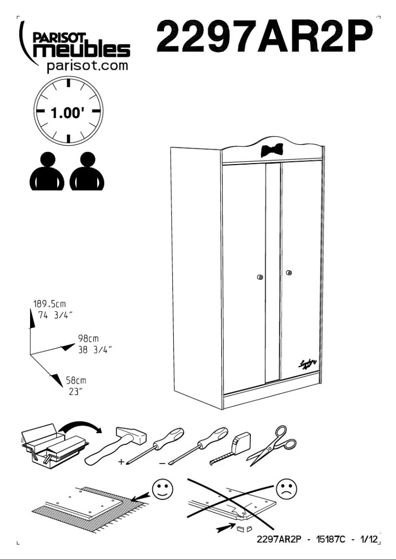 Page n°1 - Manuel utilisateur Parisot Lovely Light 2297AR2P