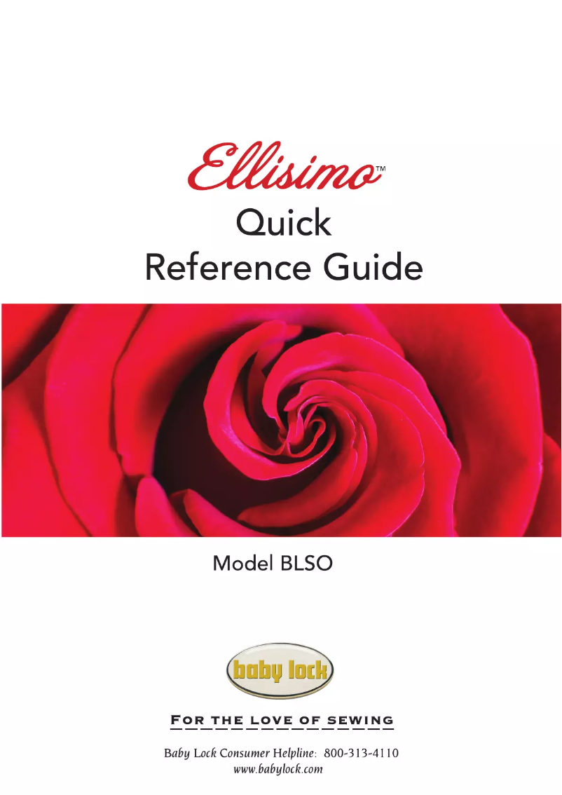 Page 1 de la notice Manuel utilisateur Baby Lock Ellisimo