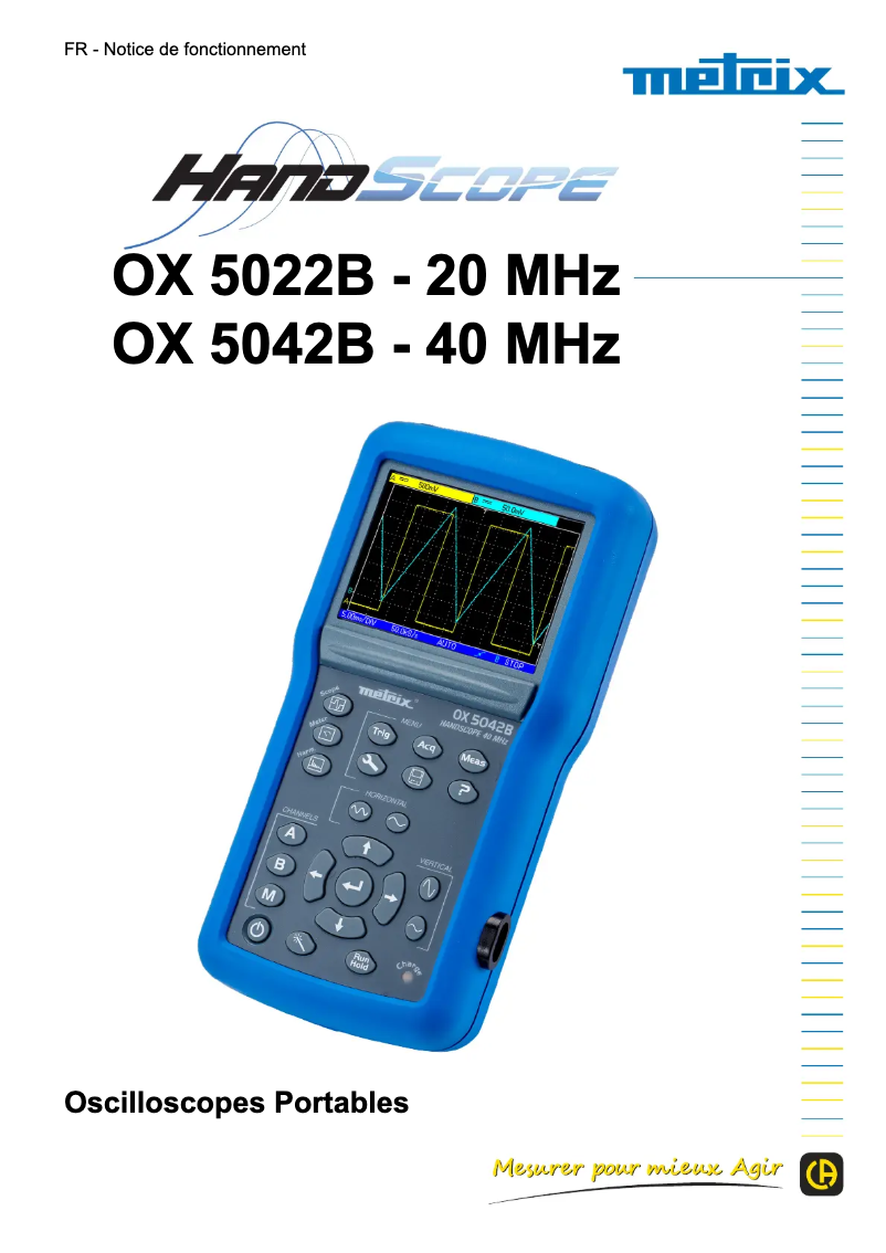 Page n°1 - Manuel utilisateur Metrix OX5042