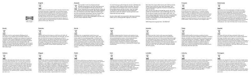 Page 1 de la notice Manuel utilisateur Ikea KNUBBIG 802.223.37