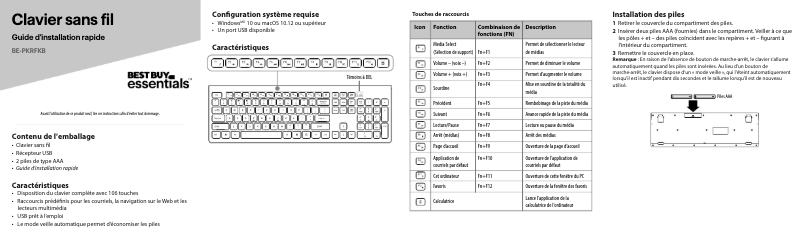 Page 1 of the manual User Manual Best Buy BE-PKRFKB