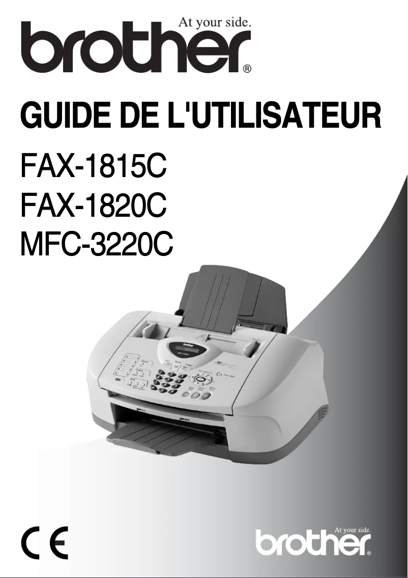 Page 1 de la notice Manuel utilisateur Brother FAX-1815C