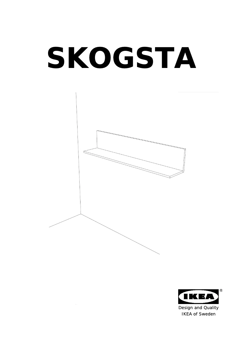 Page 1 de la notice Instructions / montage Ikea SKOGSTA