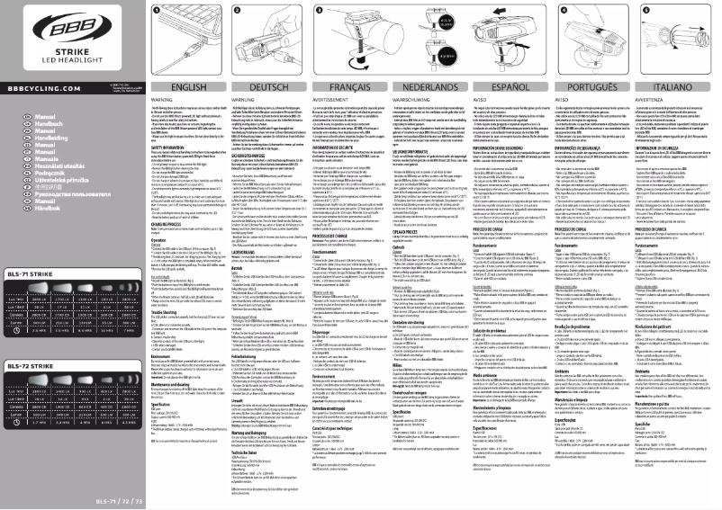 Page 1 de la notice Manuel utilisateur BBB Strike 300 BLS-71