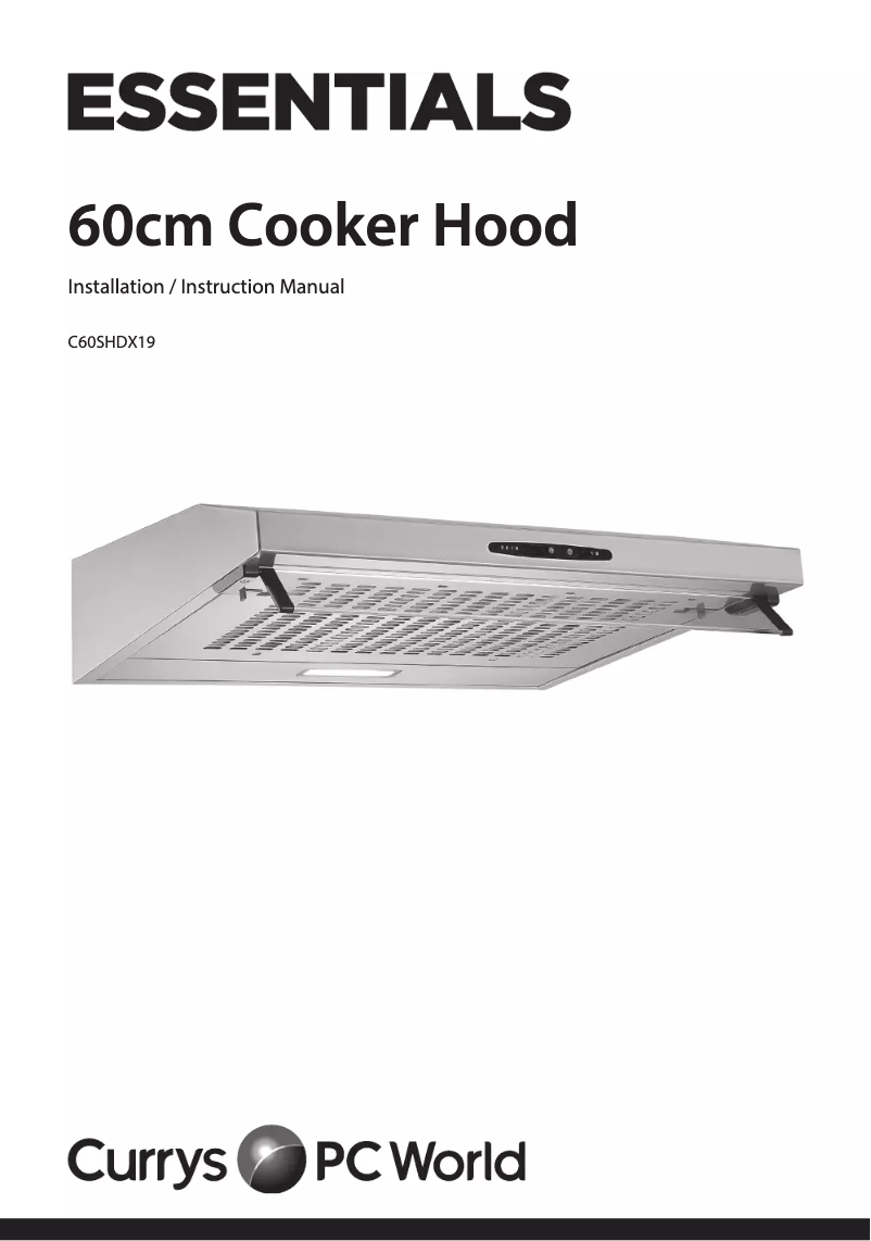 Page 1 de la notice Manuel utilisateur Currys Essentials C60SHDX19