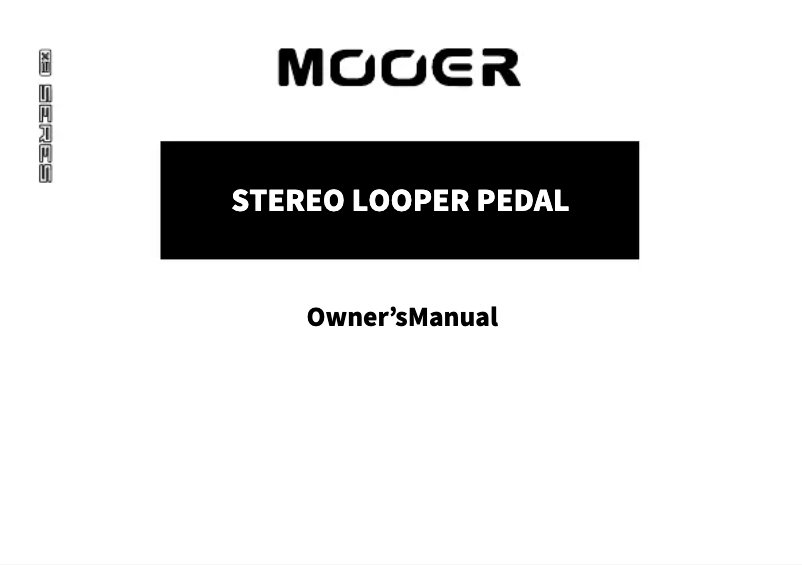 Page n°1 - Manuel utilisateur Mooer Looper X2