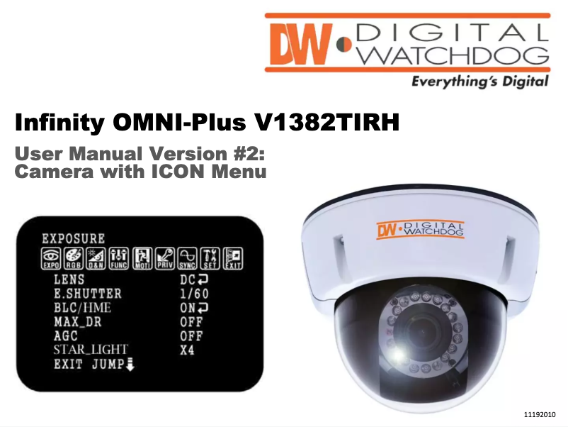 Page n°1 - Manuel utilisateur Digital Watchdog Infinity Omni-Plus DWC-V1382TIRH