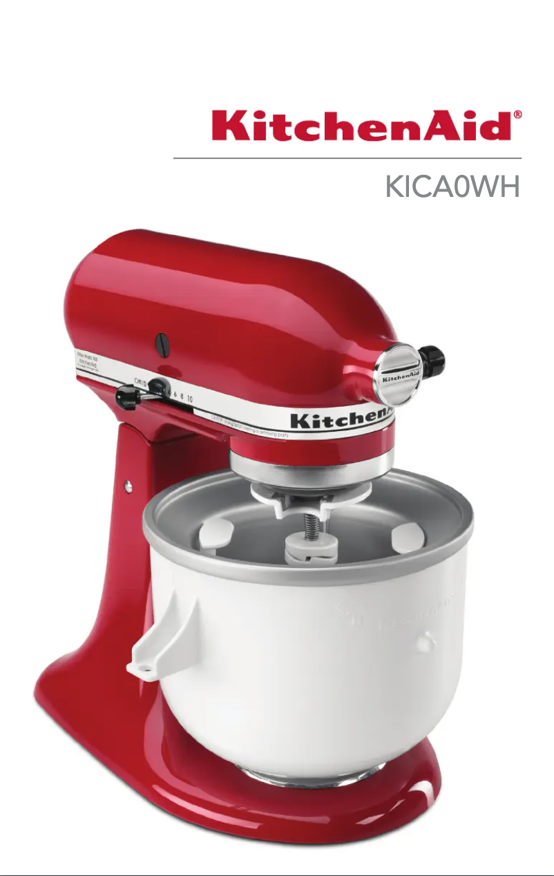 Page 1 de la notice Manuel d'utilisation et d'entretien KitchenAid KICA0WH