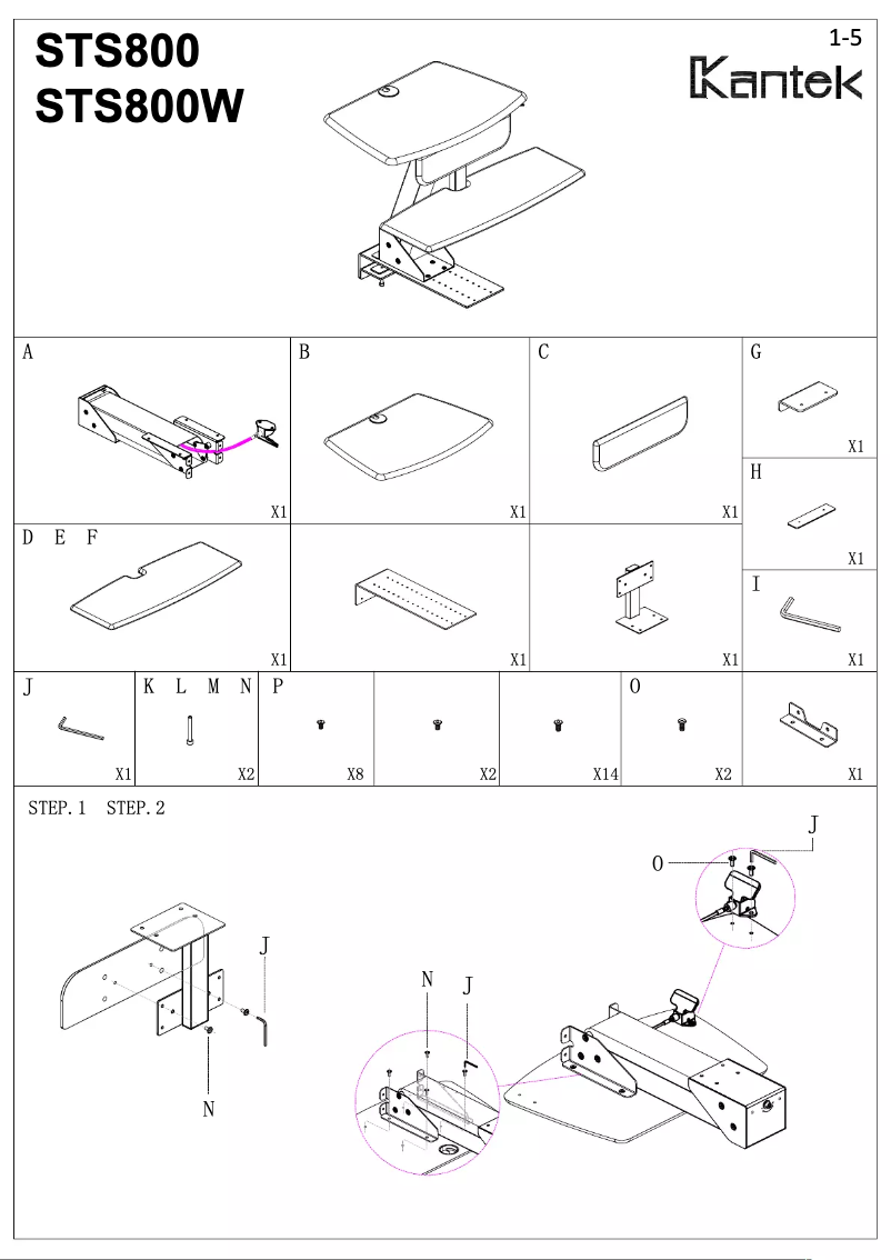 Image de la première page du manuel de l'appareil STS800W