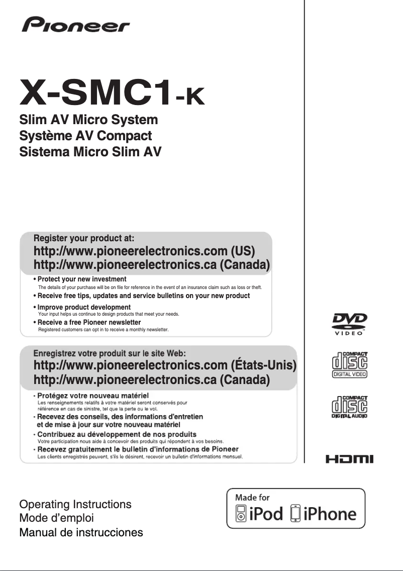 Image de la première page du manuel de l'appareil X-SMC1-K