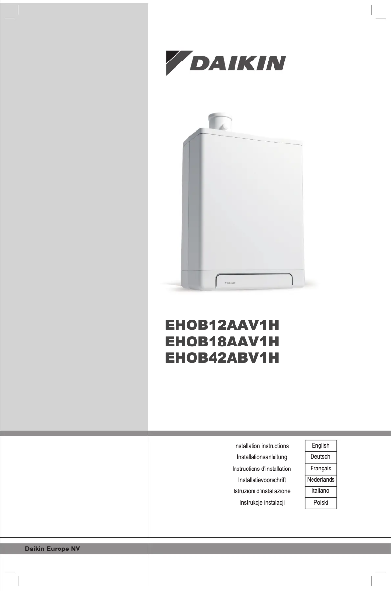 Page n°1 - Manuel utilisateur Daikin EHOB18AAV1H
