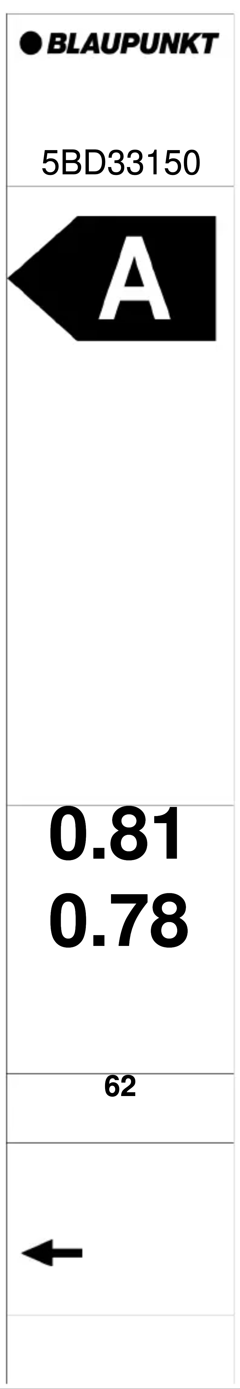 Page n°1 - Label énergétique Blaupunkt 5BD33150