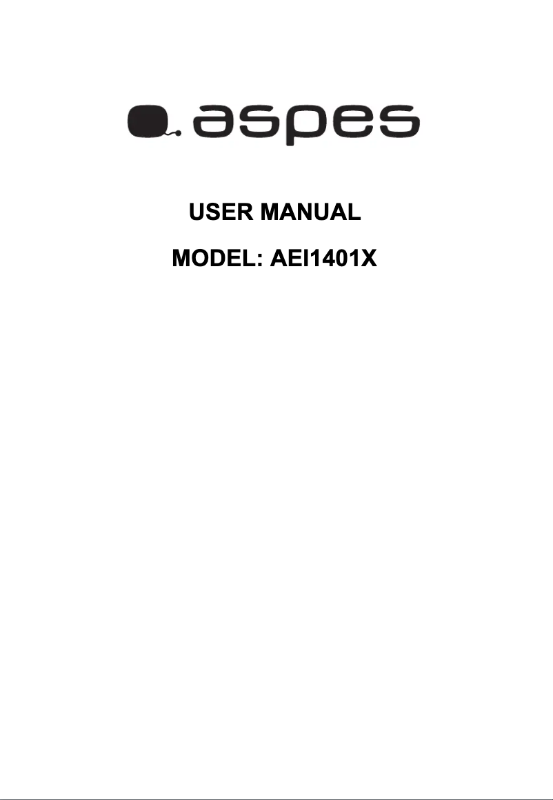 Image de la première page du manuel de l'appareil AEI1401X