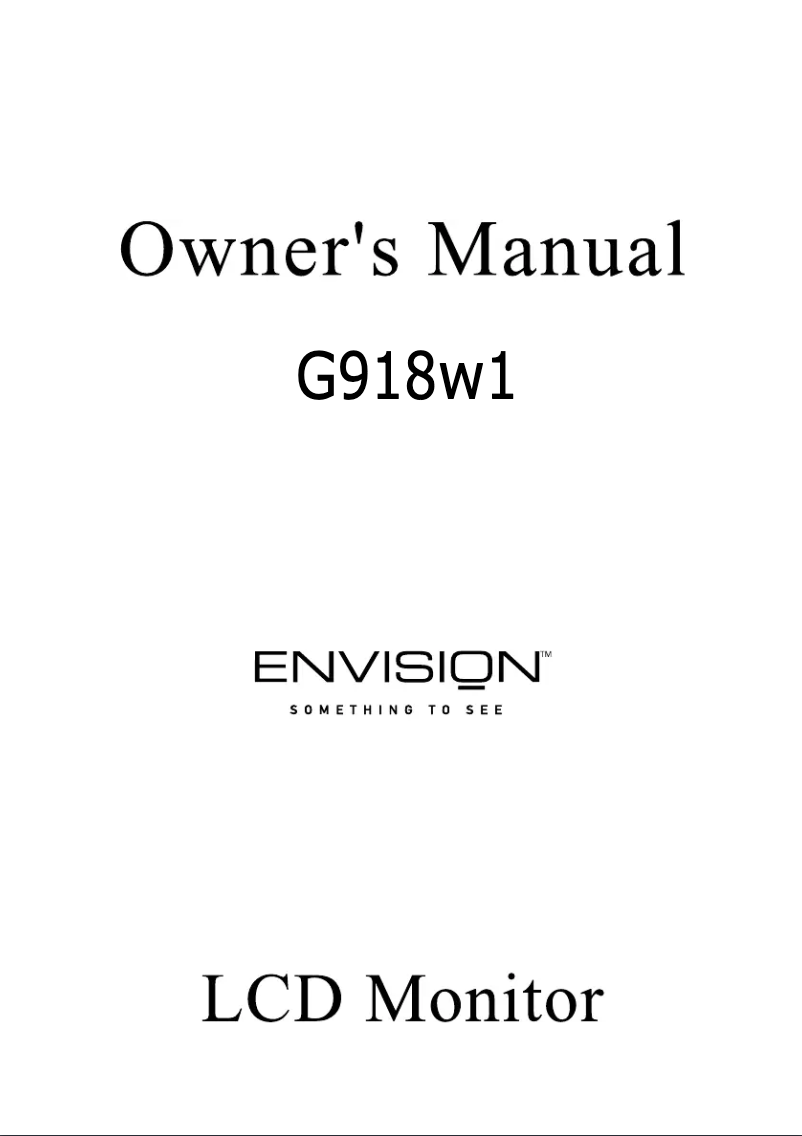 Page 1 de la notice Manuel utilisateur AOC G1981W