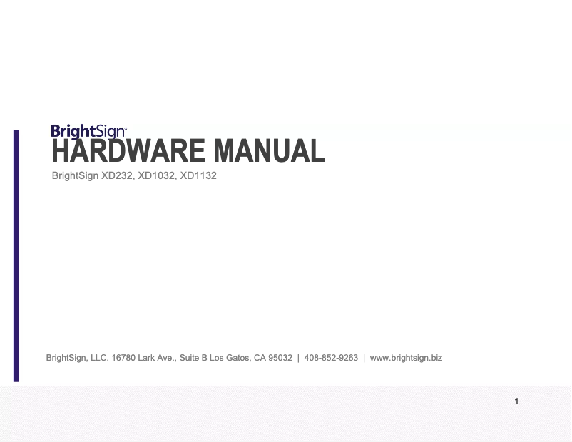 Image de la première page du manuel de l'appareil XD232