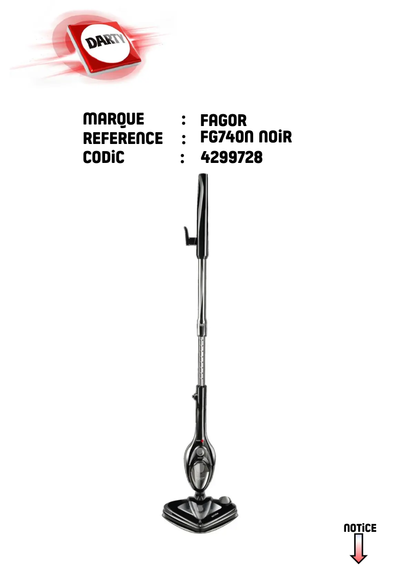 Page 1 de la notice Manuel utilisateur Fagor FG740N