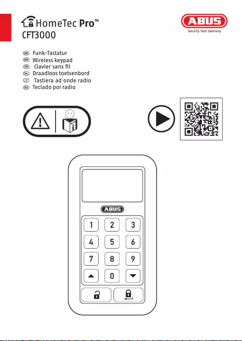 Página 1 del manual Manual de usuario Abus HomeTec Pro CFT3000
