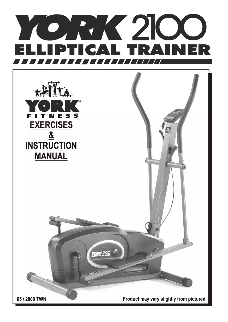 Page 1 de la notice Manuel utilisateur York Fitness Elliptical 2100