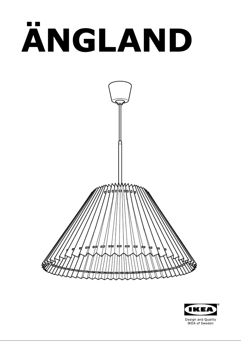 Page 1 de la notice Manuel utilisateur Ikea ANGLAND