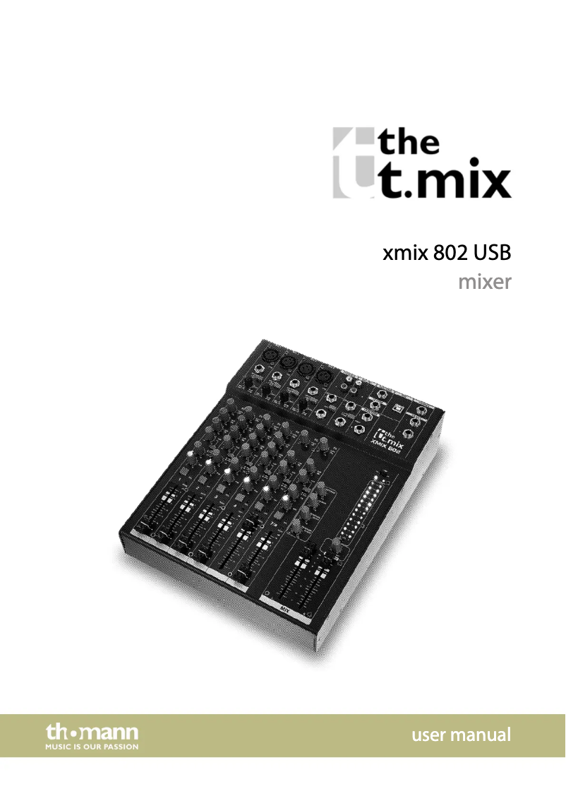 Image de la première page du manuel de l'appareil xmix 802 USB