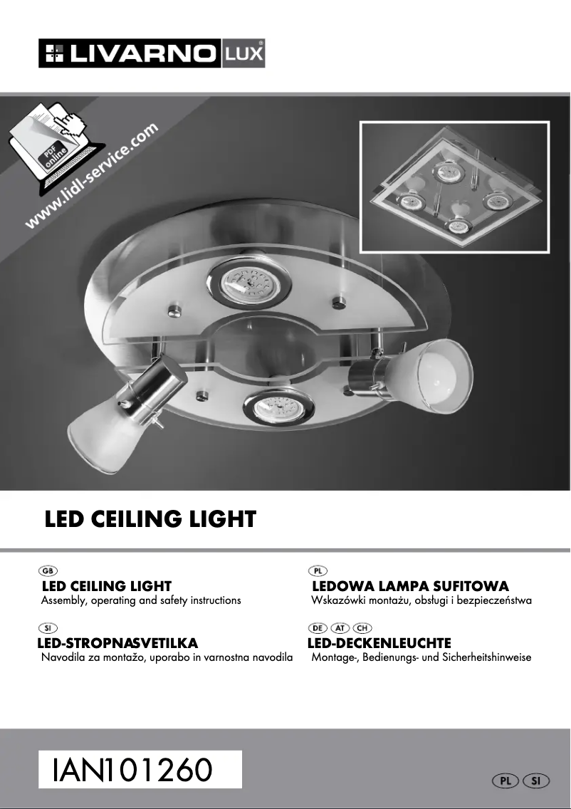Page 1 of the manual User Manual Livarno Lux IAN 101260