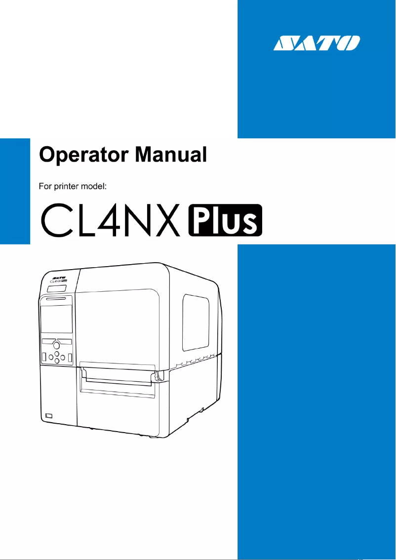 Page n°1 - Manuel utilisateur SATO CLN4X Plus