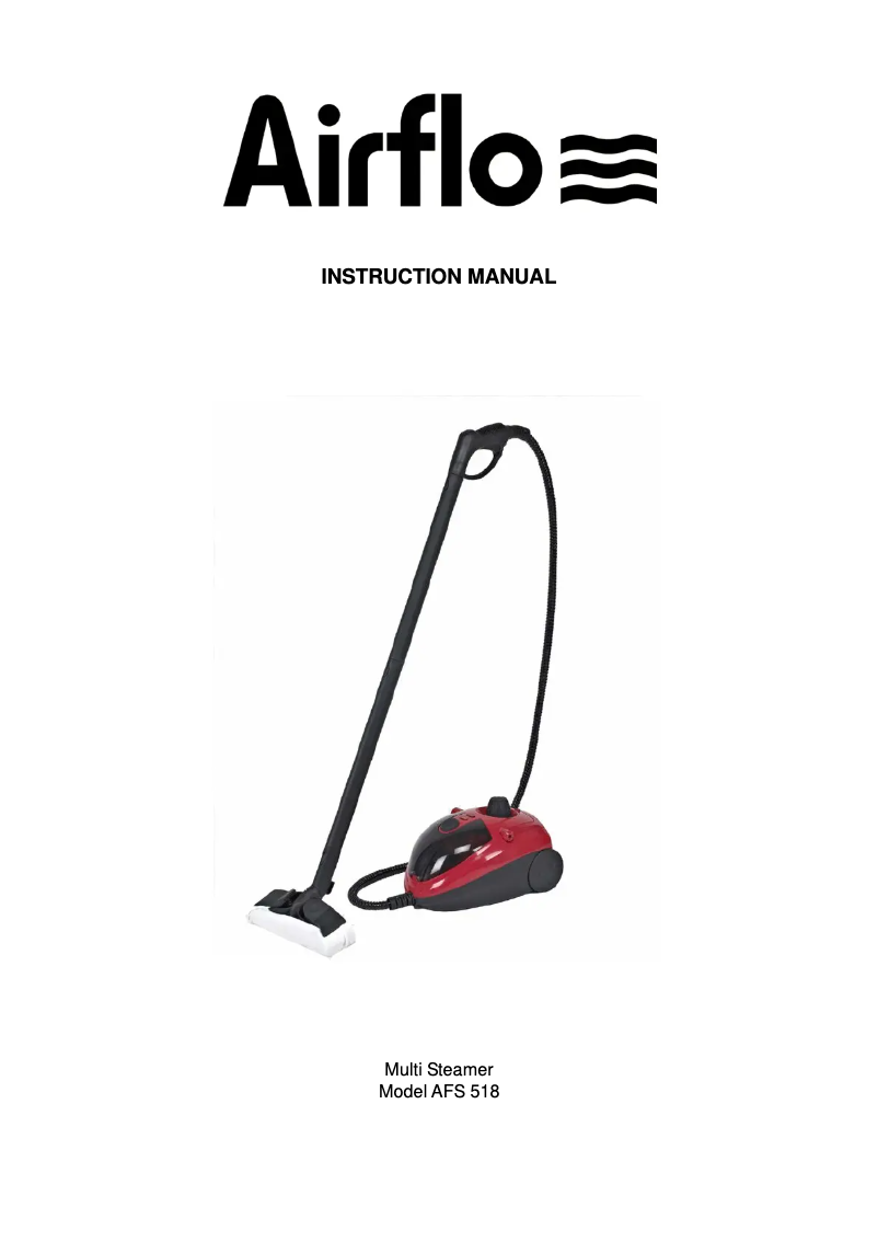 Page 1 de la notice Manuel utilisateur Airflo AFS518