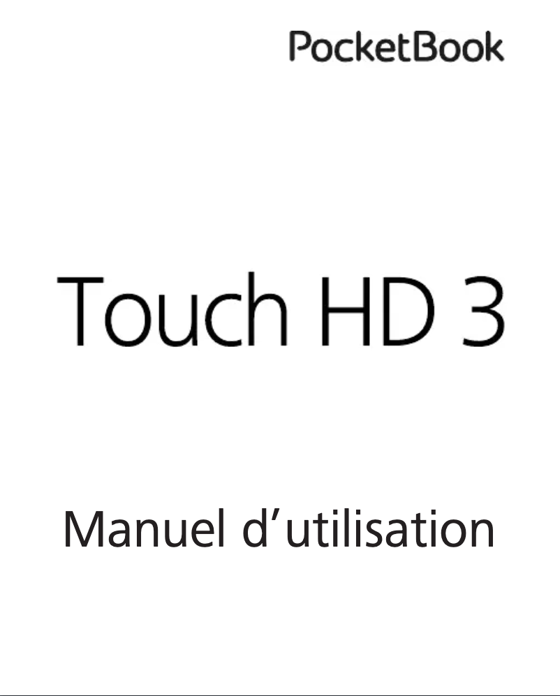 Page 1 of the manual User Manual PocketBook Touch HD 3