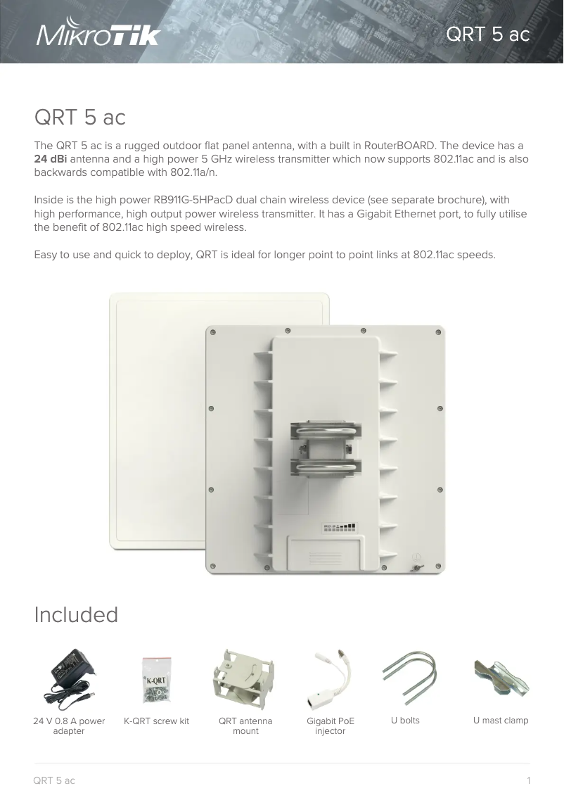 Page n°1 - Brochure Mikrotik QRT 5 ac