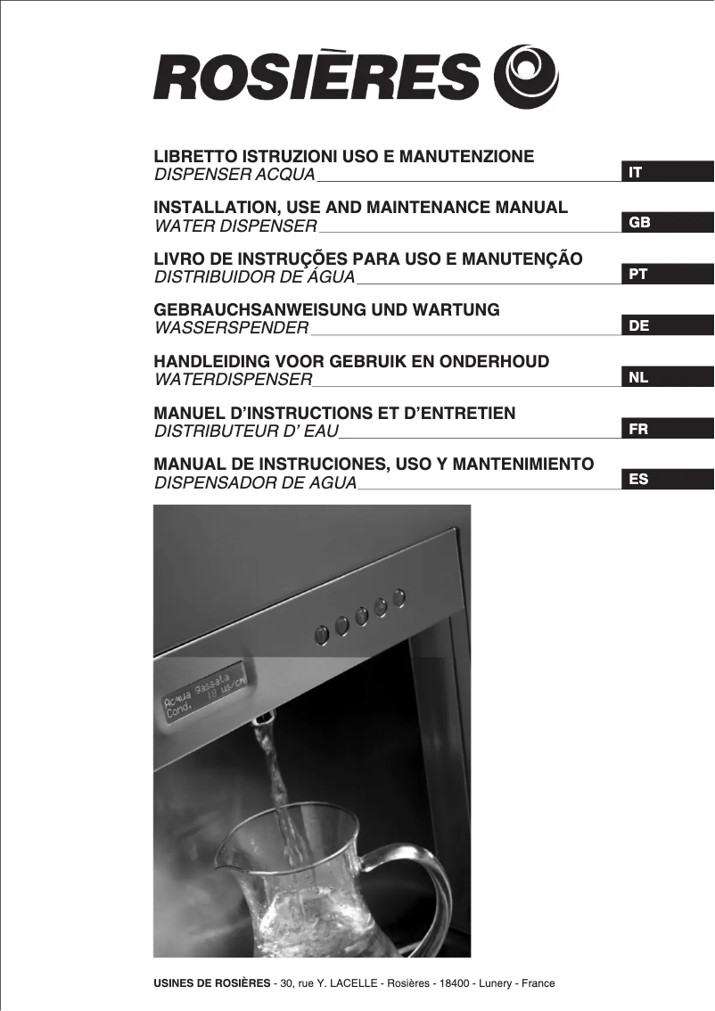 Page n°1 - Manuel utilisateur Rosieres REB60IN