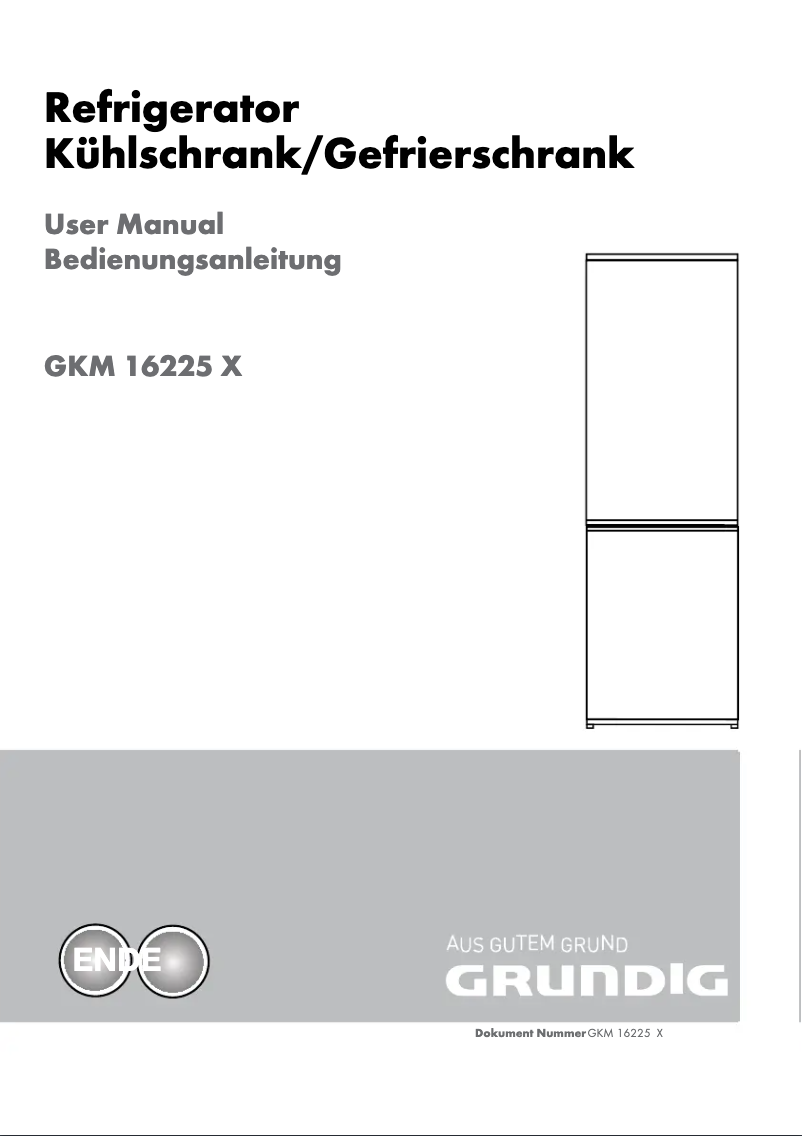 Image de la première page du manuel de l'appareil GKM 16225 X