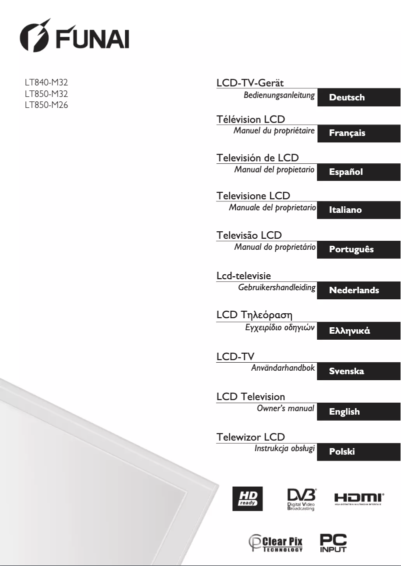 Page 1 de la notice Manuel utilisateur Funai LT840-M32