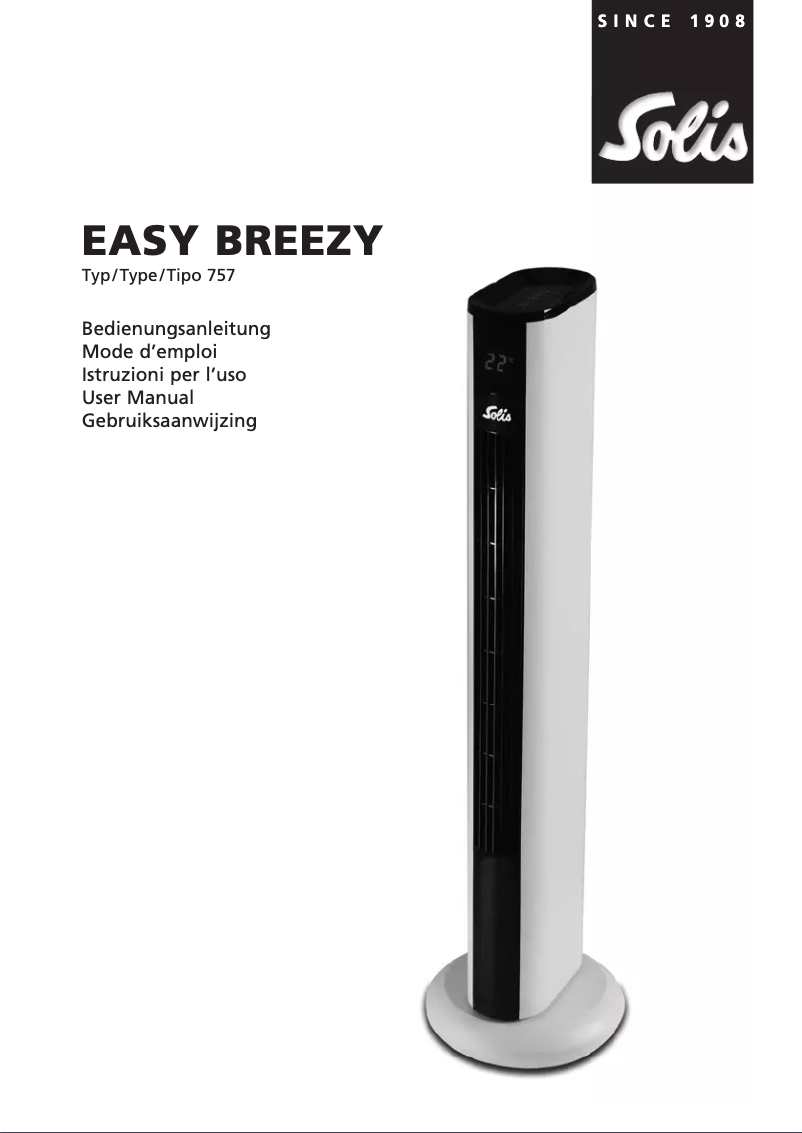 Page n°1 - Manuel utilisateur Solis Easy Breezy 757