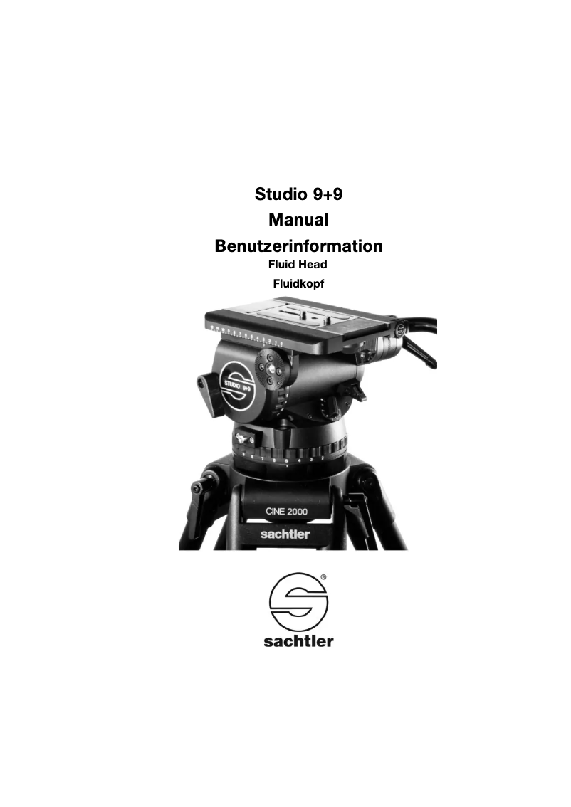 Página 1 del manual Manual de usuario Sachtler Studio 9+9
