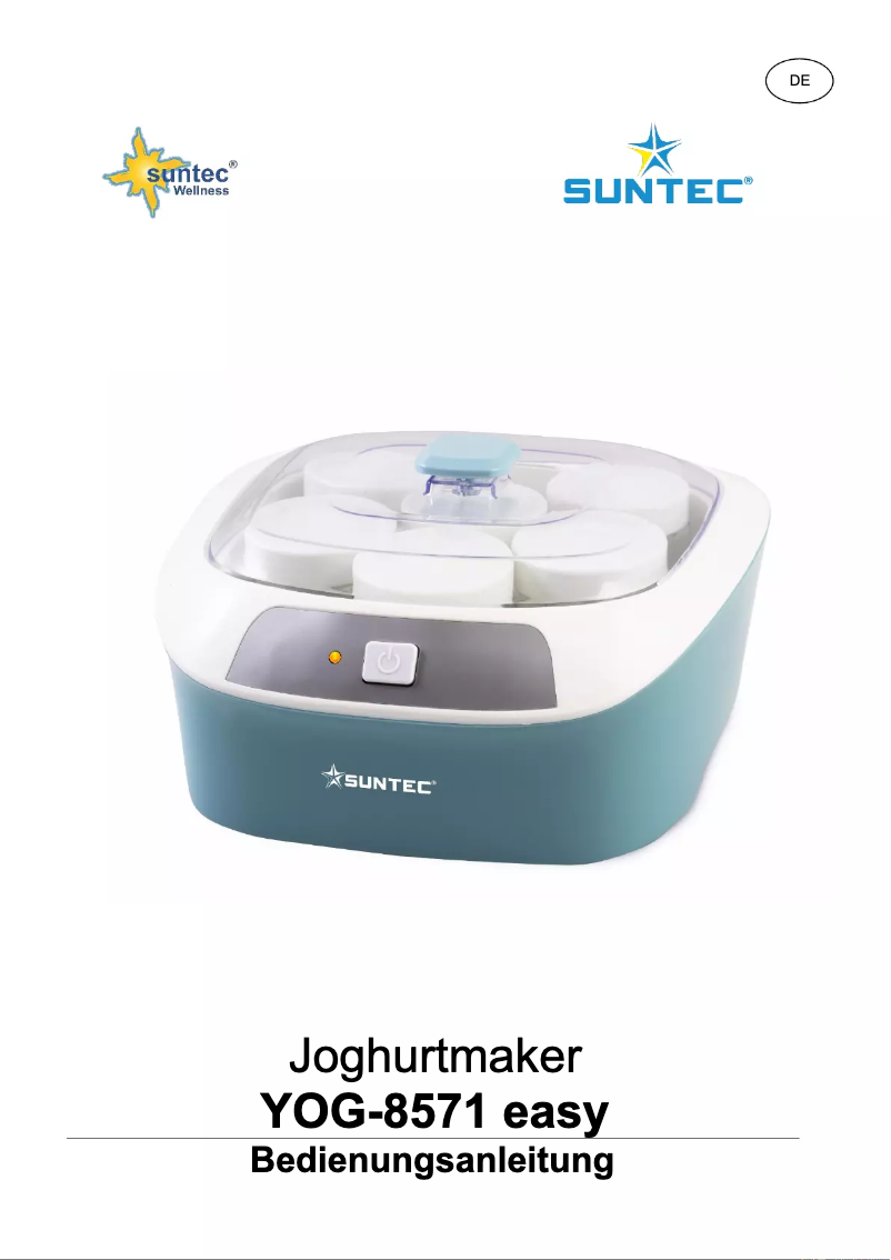 Page n°1 - Manuel utilisateur Suntec YOG-8571 Easy