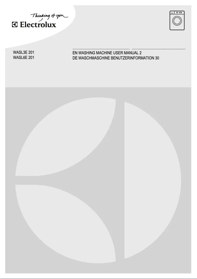 Image de la première page du manuel de l'appareil WASL6E201