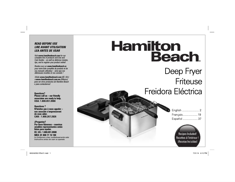 Page n°1 - Mode d'emploi Hamilton Beach 35034