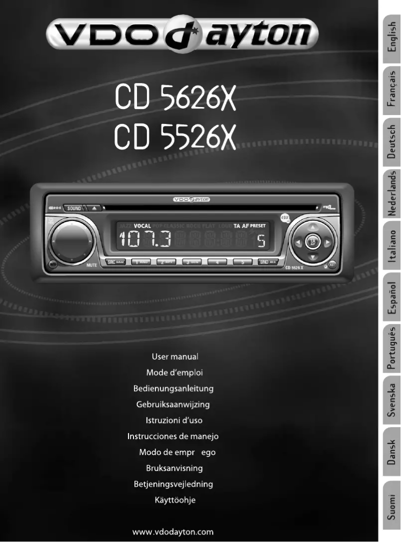 Image de la première page du manuel de l'appareil CD 5626 X