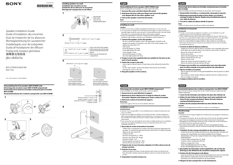 Imagen de la primera página del manual del dispositivo BDV-E780W