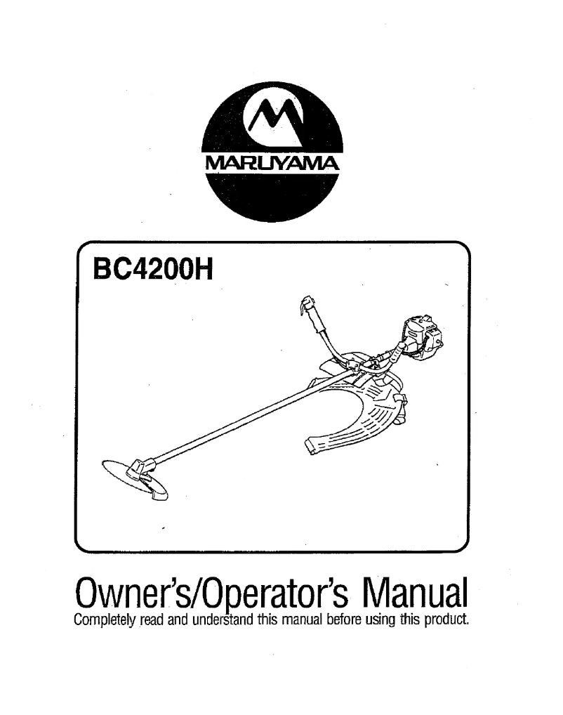 Page 1 de la notice Manuel utilisateur Maruyama BC4200H