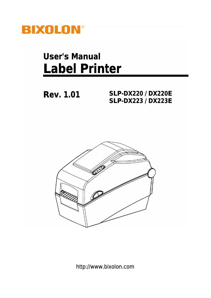 Page 1 de la notice Manuel utilisateur Bixolon SLP-DX223